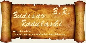 Budisav Radulaški vizit kartica